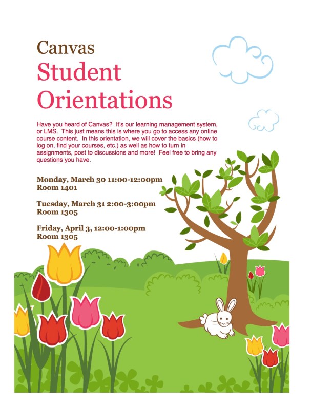 Student Canvas Orientations SP 15 flyer jpeg