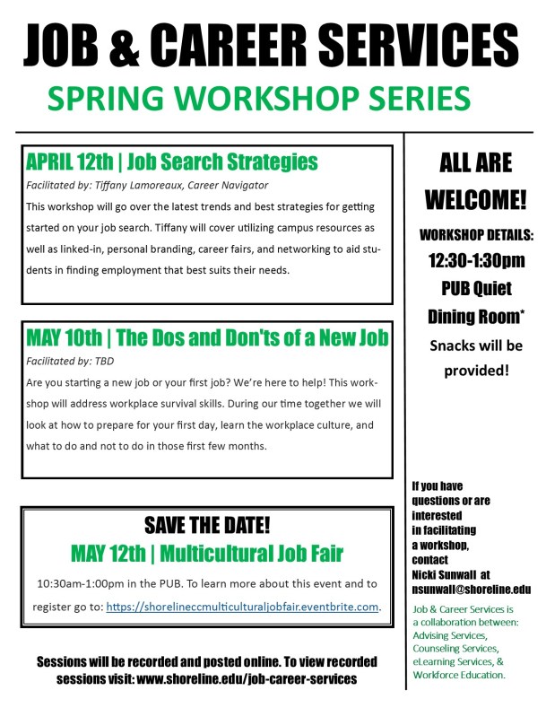 J&amp;CS SPRING WORKSHOPS - 2016