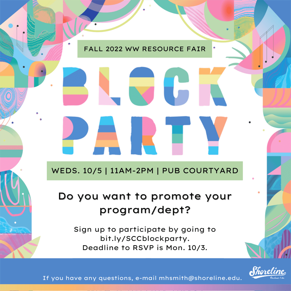 Block Party event information listed on image