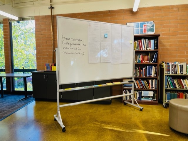 white board - feedback on presidents welcome