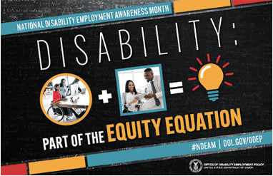 disability is part of the equity equation graphic dol.gov/ODEP