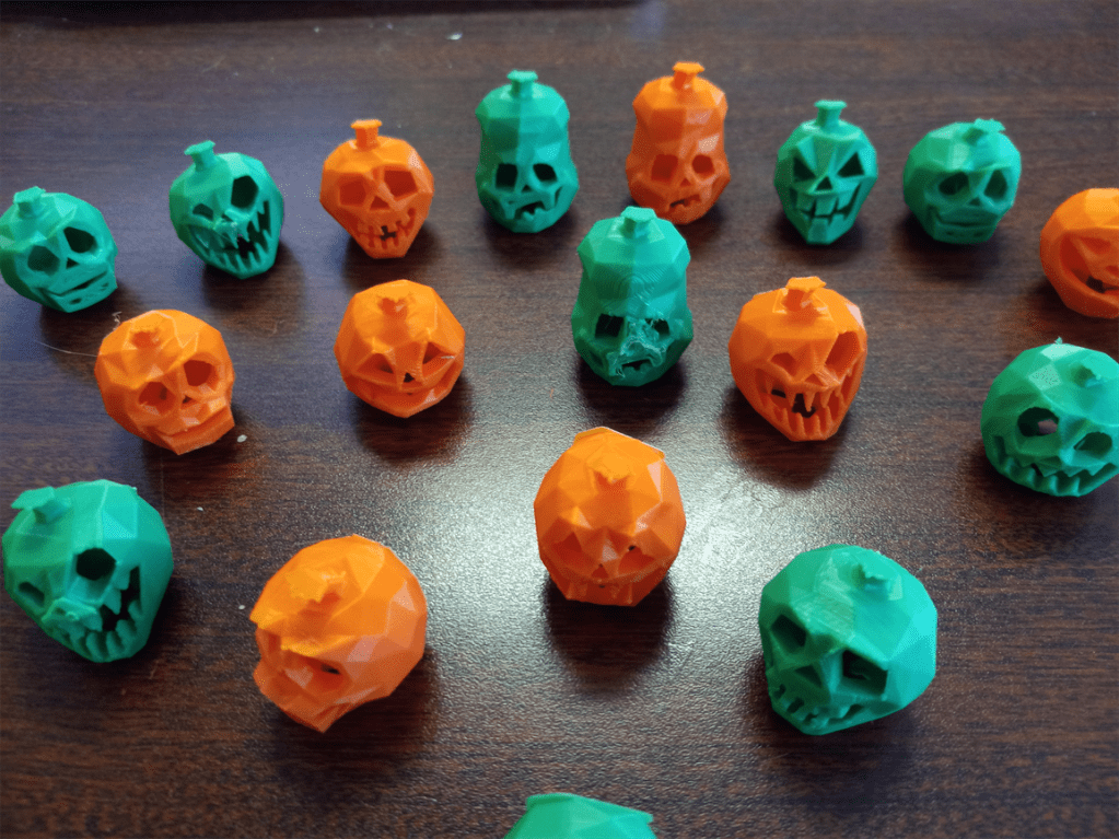 clay skull figures
