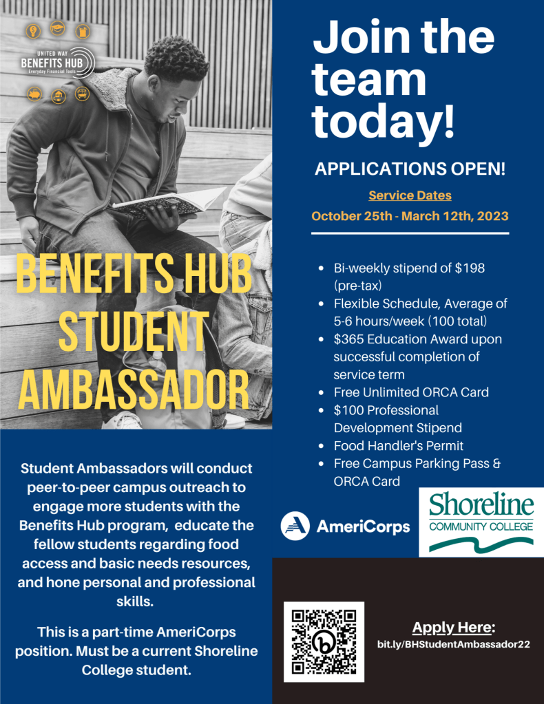 student ambassador information listed on a graphic