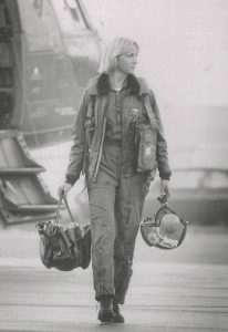 black and white photo of Captain Joellen Drag Oslun