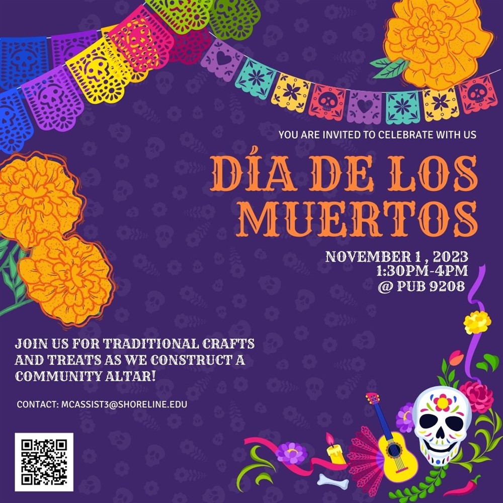 This has a purple background with symbols from Dia de Los Metros