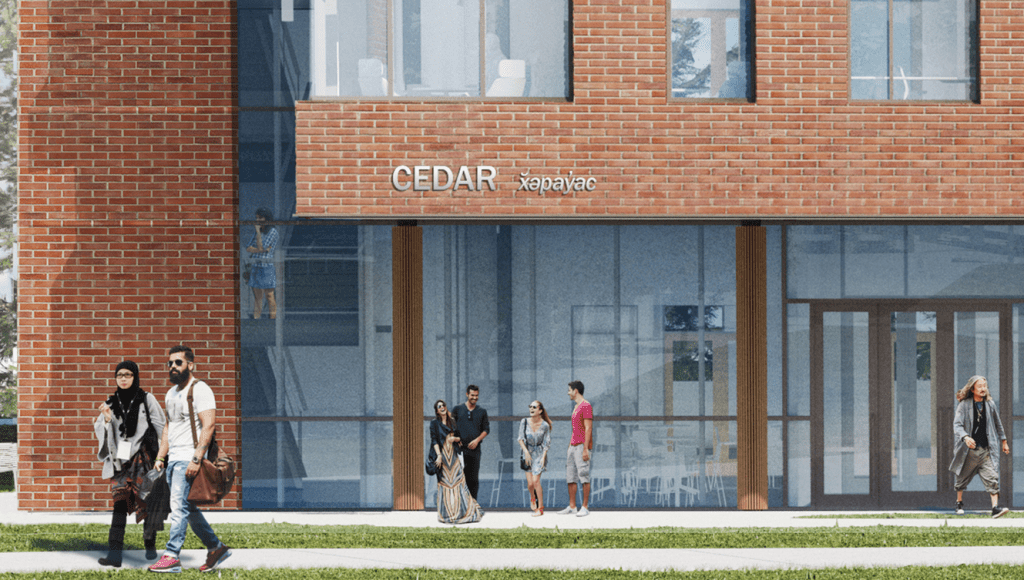 Artist rendering of new 'Cedar' building