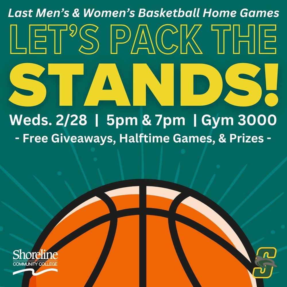 This is a green flyer with a basketball on it and yellow writing