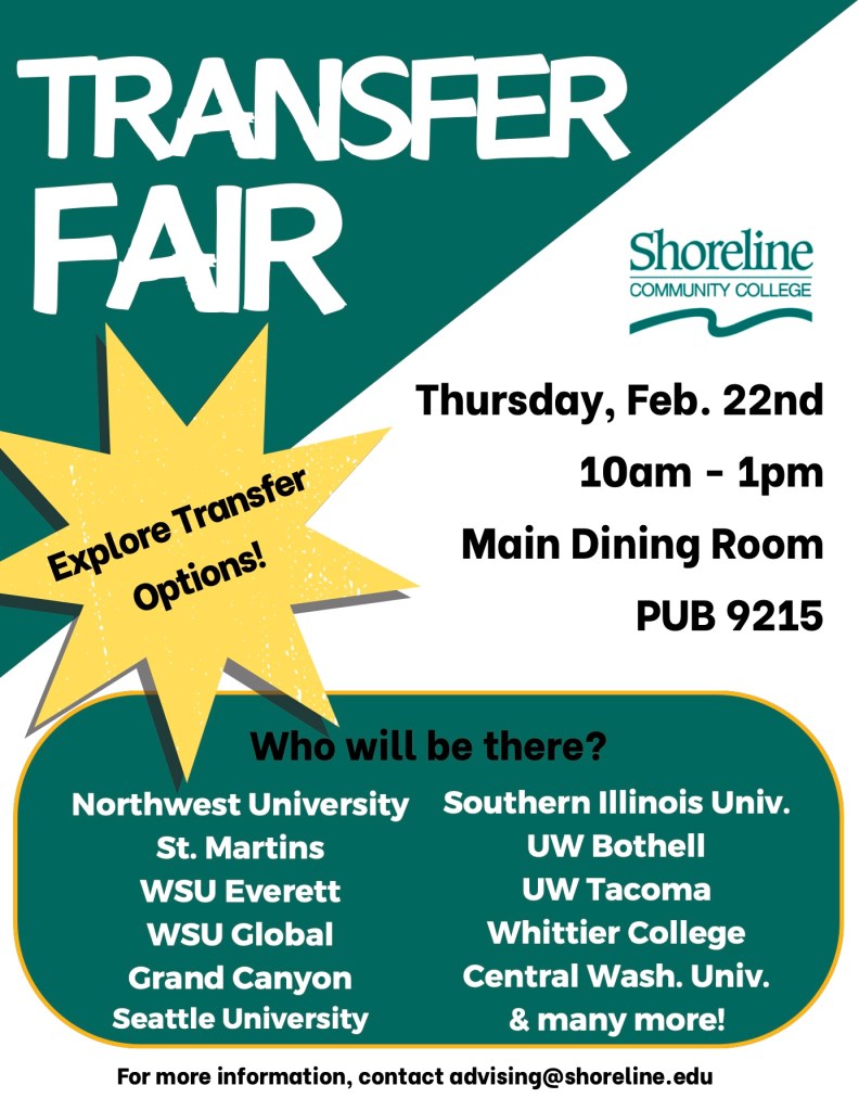 This is a green and white flyer with black text