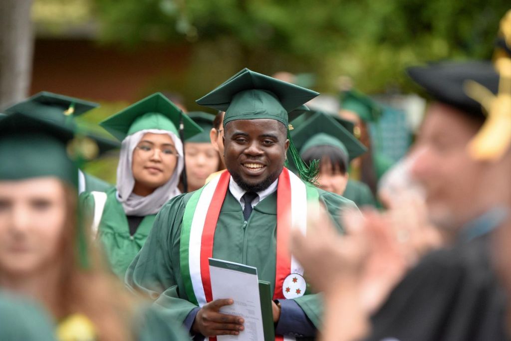 These are images of individual Shoreline graduates on graduation day