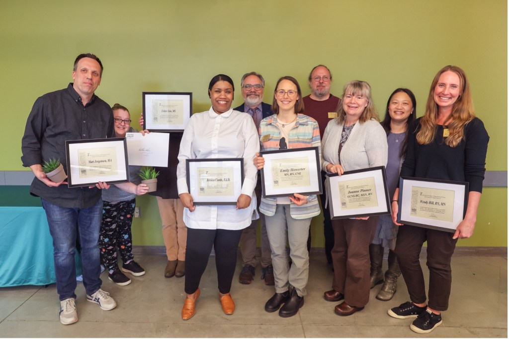 This is an image of the six faculty members who received tenure.