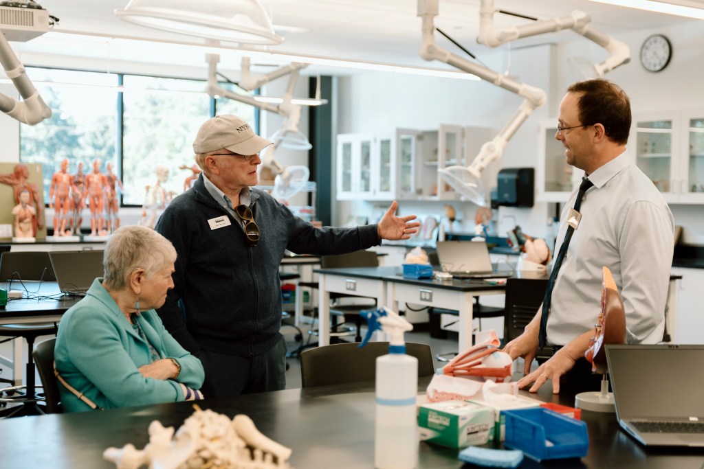 Faculty Ben Wiggins with guests