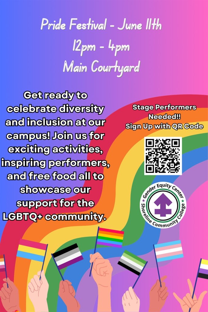 This is a rainbow graphic advertising the Pride event on June 11th