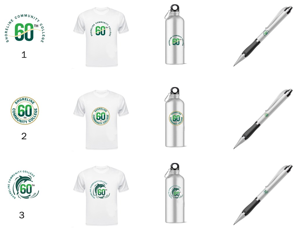 Image of three logo options for the 60th anniversary logo