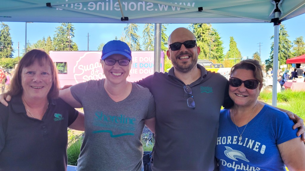 Staff representing Shoreline at the Lightrail Opening