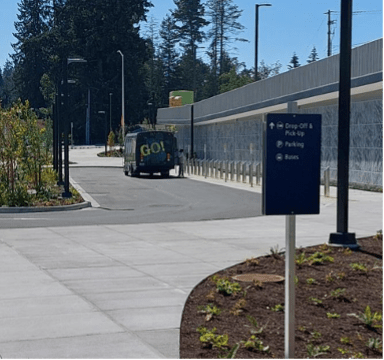 This show the shuttle dropoff point