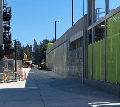 This is a close up of the dropoff point