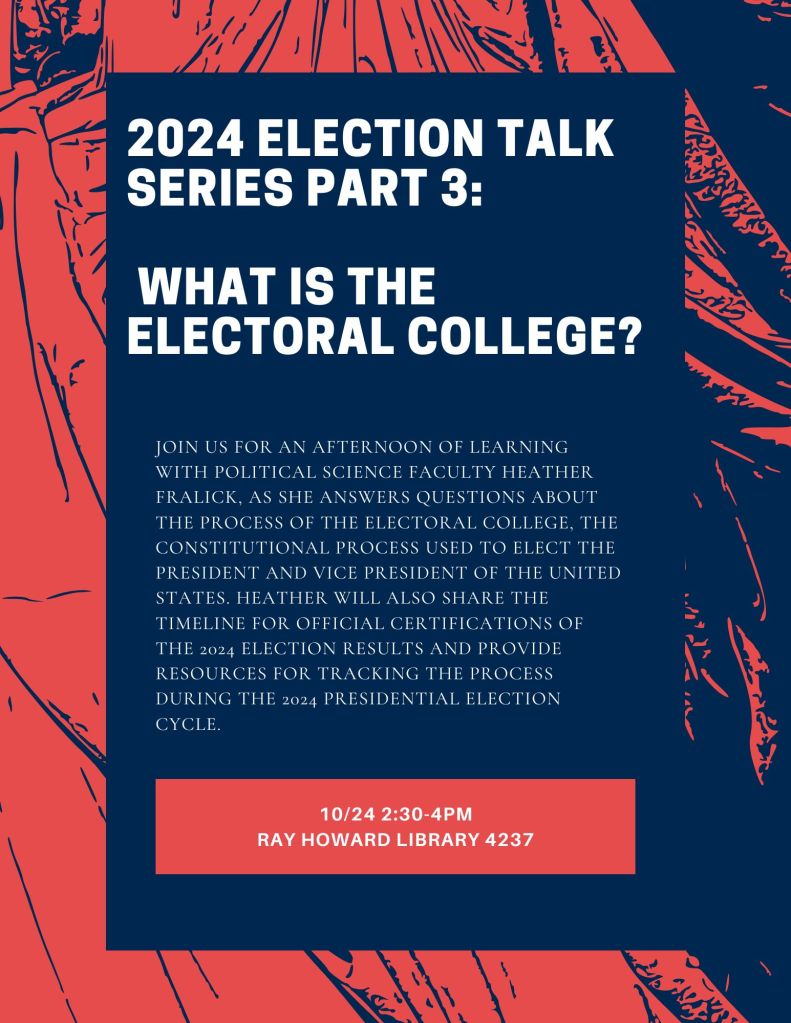 This is a red and blue flyer with details advertising what is in the post