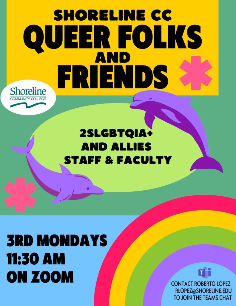 This is a green based flyer with rainbows and dolphins advertising the event