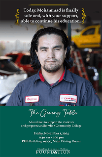 This is the cover of the Giving Table invite