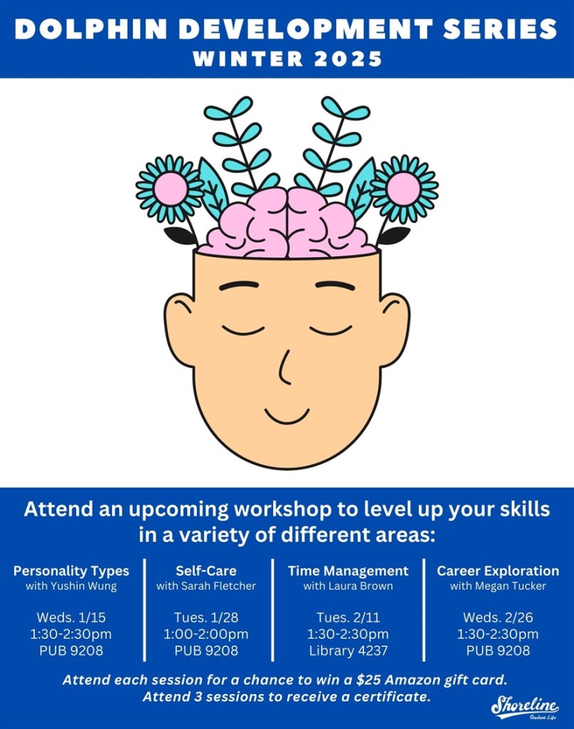 Image: cartoon of smiling face with flowers growing from the top of the head. Includes event details that are described in the post. 