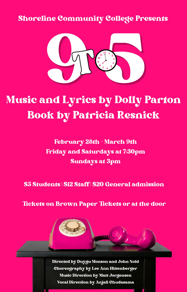 Image of a desk and telephone against a pink background. Also includes all of the event details from the text of the blog post.