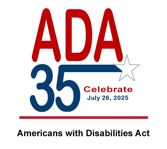 ADA 35th Anniversary logo. 