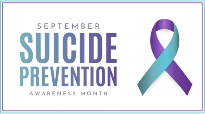 Green & purple ribbon for Suicide Prevention Awareness Month. 