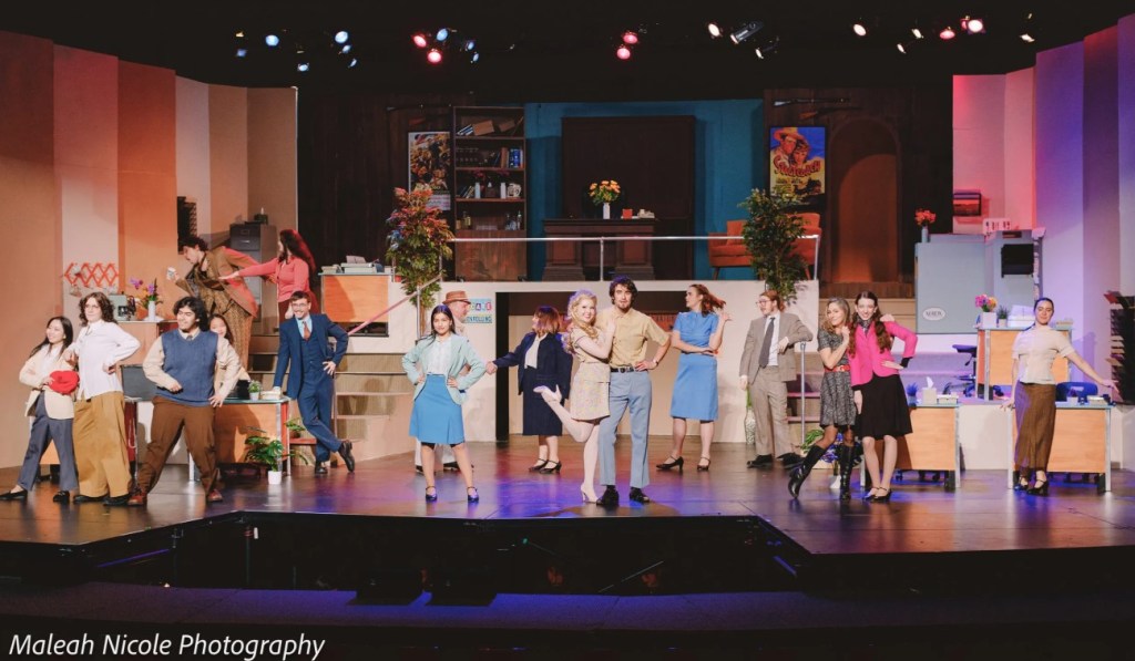 The cast from 20205's production of 9 to 5.