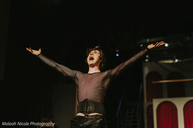 Performers on stage in Cabaret.