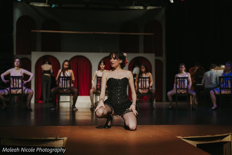 Performers on stage in Cabaret.