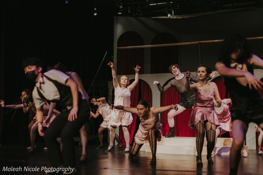 Performers onstage in Cabaret.