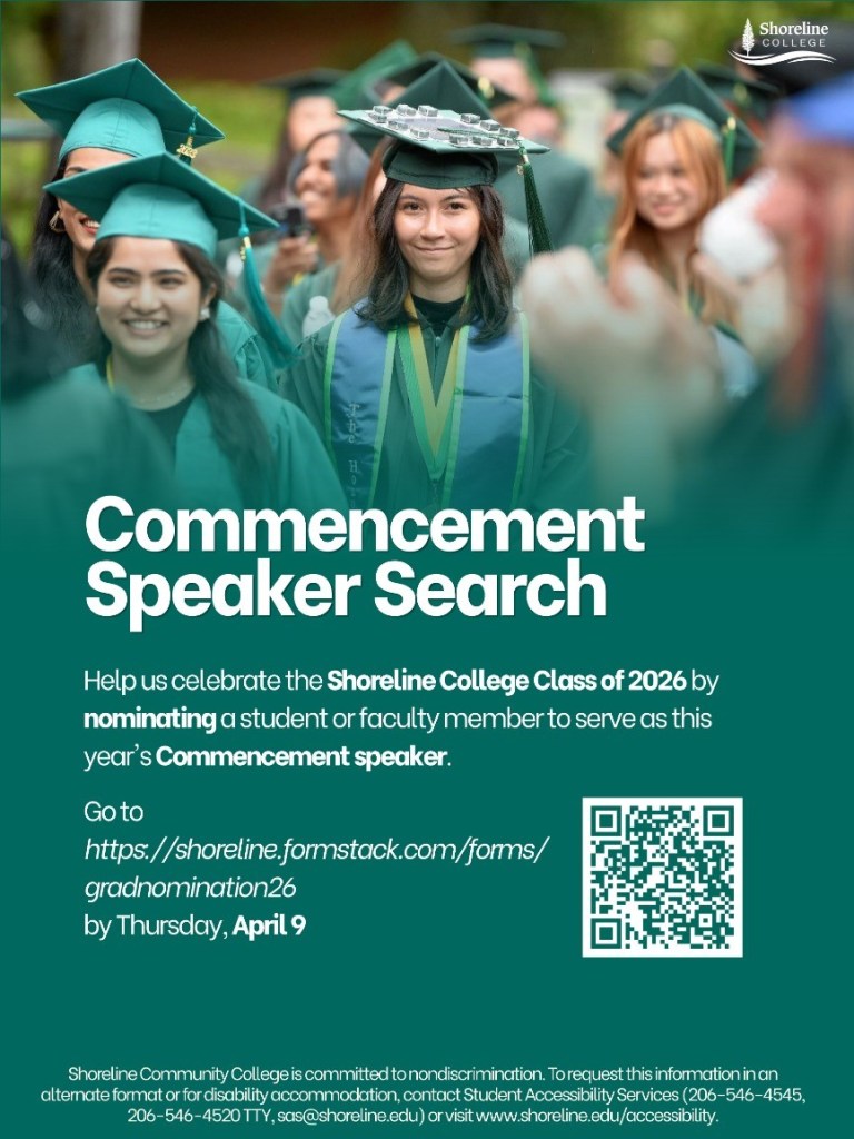 Flyer featuring QR code that links to nomination form. 