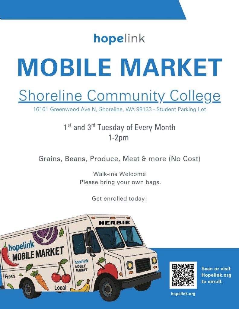 Flyer featuring picture of the Mobile Market truck.