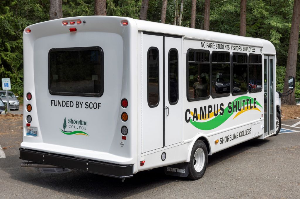 Photo of campus shuttle. 