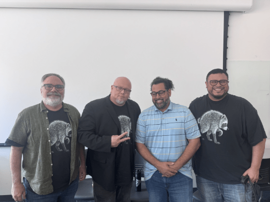 President Kahn, VP Aiello, Dr. Benitez, and VP Ramos. 